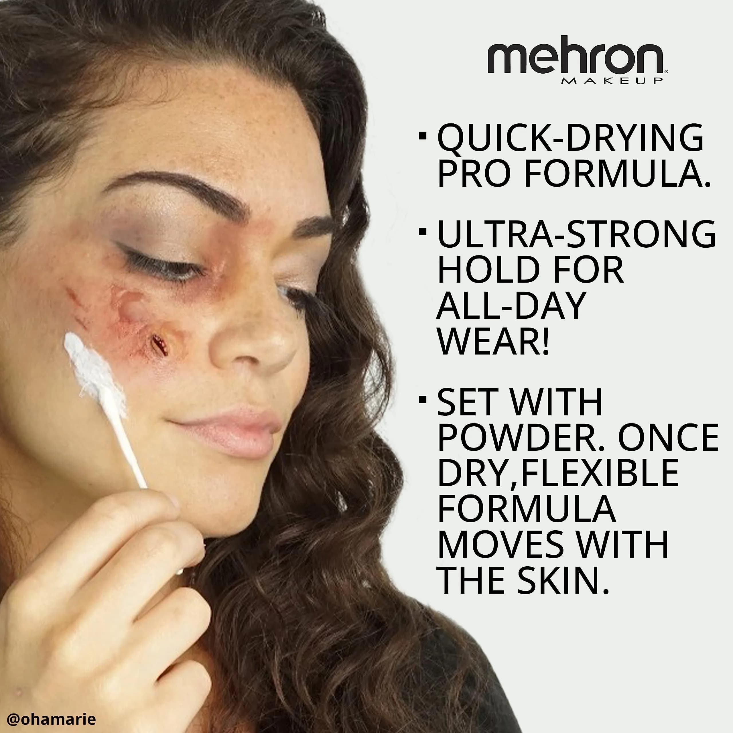 Mehron Makeup Liquid Latex 1 oz (29.57 ml) Light Flesh | Professional SFX Adhesive for Prosthetics & Textured Effects thumbnail 5