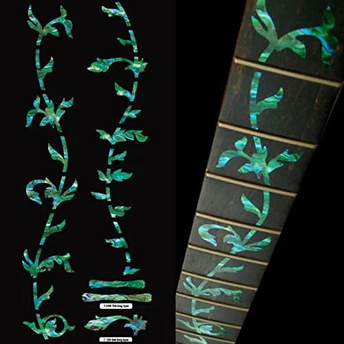 Inlaystickers Tree of Life Fret Markers for Guitars - Abalone Green (1 Sheet) | Real Inlay Look thumbnail 1