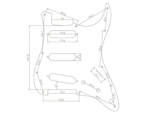 KAISH Strat Style Pickguard SSS with Back Plate | Vintage Tortoise, Made in USA/Mexico thumbnail 2