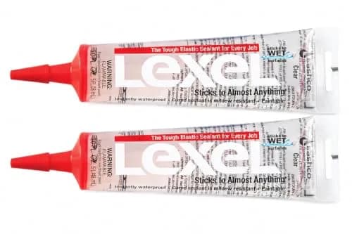 Sashco Lexel Waterproof Caulk & Sealant Clear 5 oz | Highly elastic, waterproof, paintable sealant for indoor & outdoor use thumbnail 1