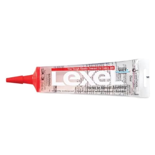 Sashco Lexel Weatherproofing Caulk 5.0oz Clear | Elastic, Waterproof & Paintable Sealant (70-120c) thumbnail 1