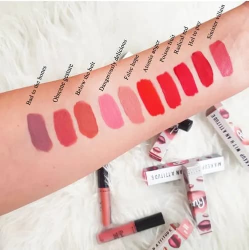 RUDE Notorious Rich Long Liquid Lip Color 0.1 oz | Matte, Highly Pigmented, Long-Lasting Lipstick thumbnail 3