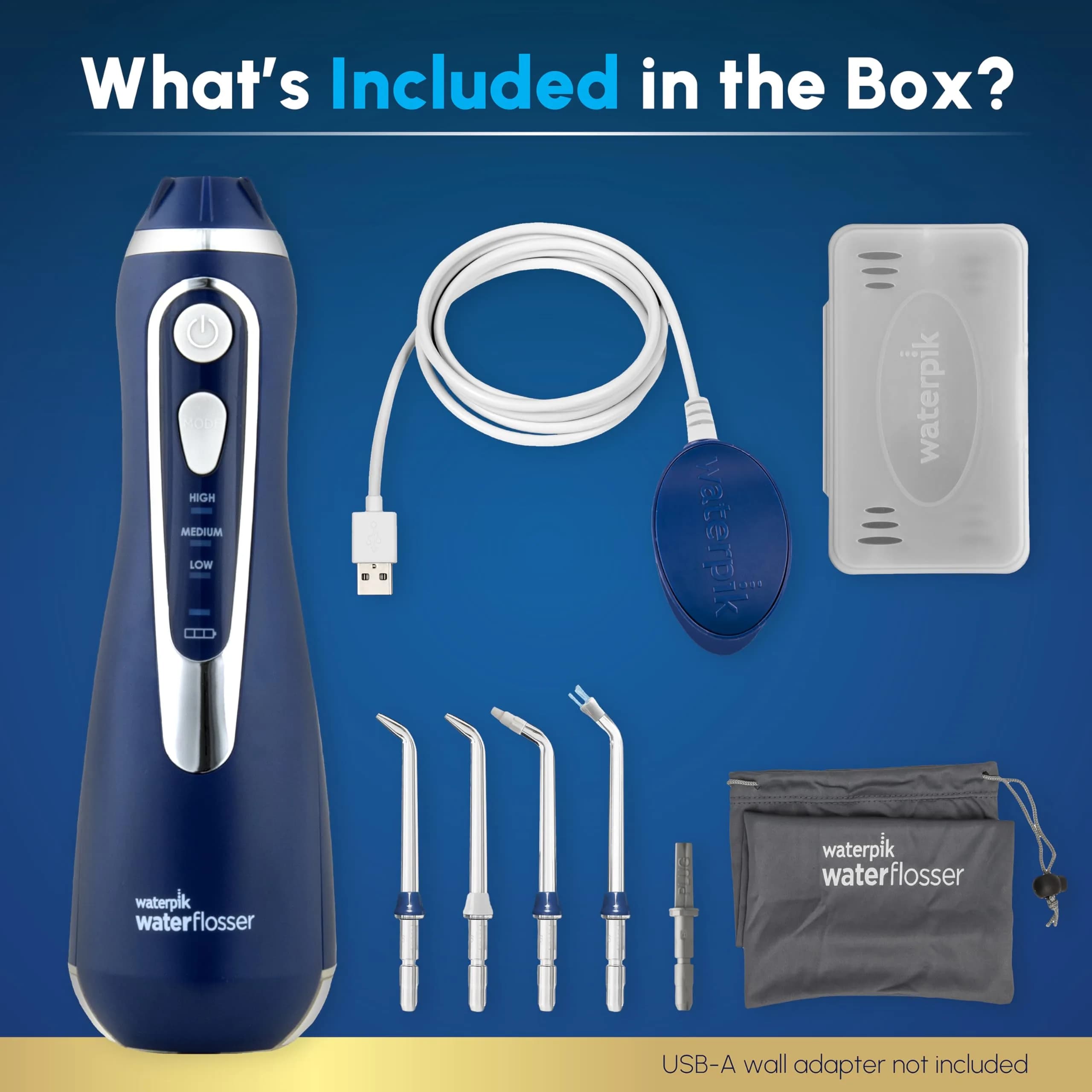 Waterpik Cordless Advanced Water Flosser WP-580 in Blue | ADA Accepted Oral Irrigator for Travel & Daily Use - view 4