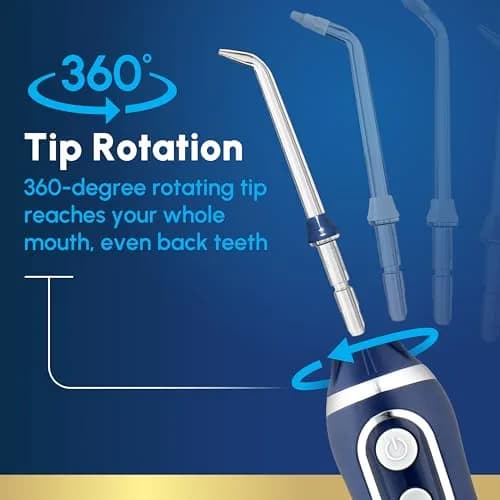 Waterpik Cordless Advanced Portable Water Flosser, Rechargeable, Blue | ADA Accepted Oral Irrigator for Gum Health thumbnail 6