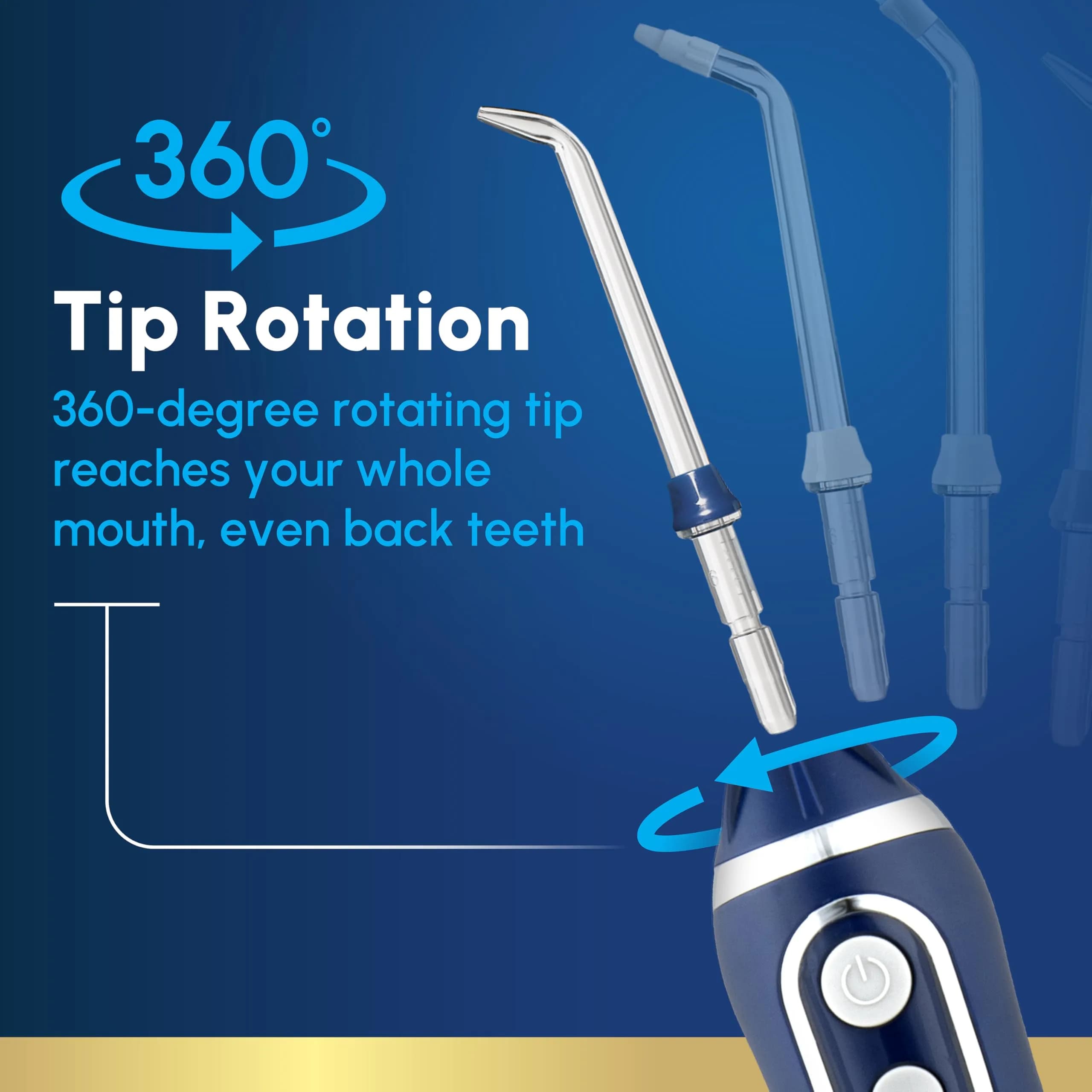 Waterpik Cordless Advanced Portable Water Flosser, Rechargeable, Blue | ADA Accepted Oral Irrigator for Gum Health - view 6