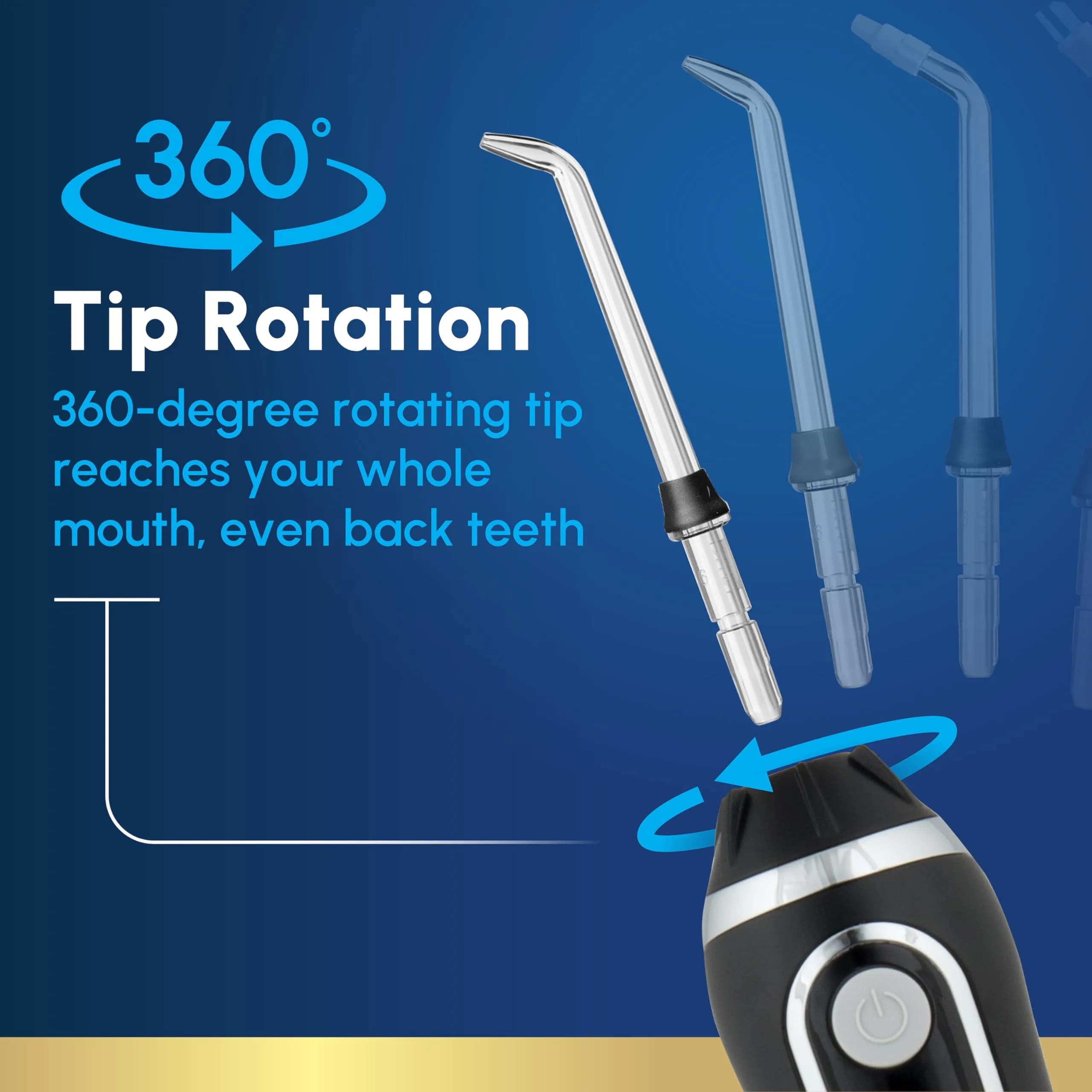 Waterpik Cordless Advanced Portable Water Flosser, Rechargeable, Black | 200ml (7 Fl Oz) Reservoir | ADA Accepted - view 6