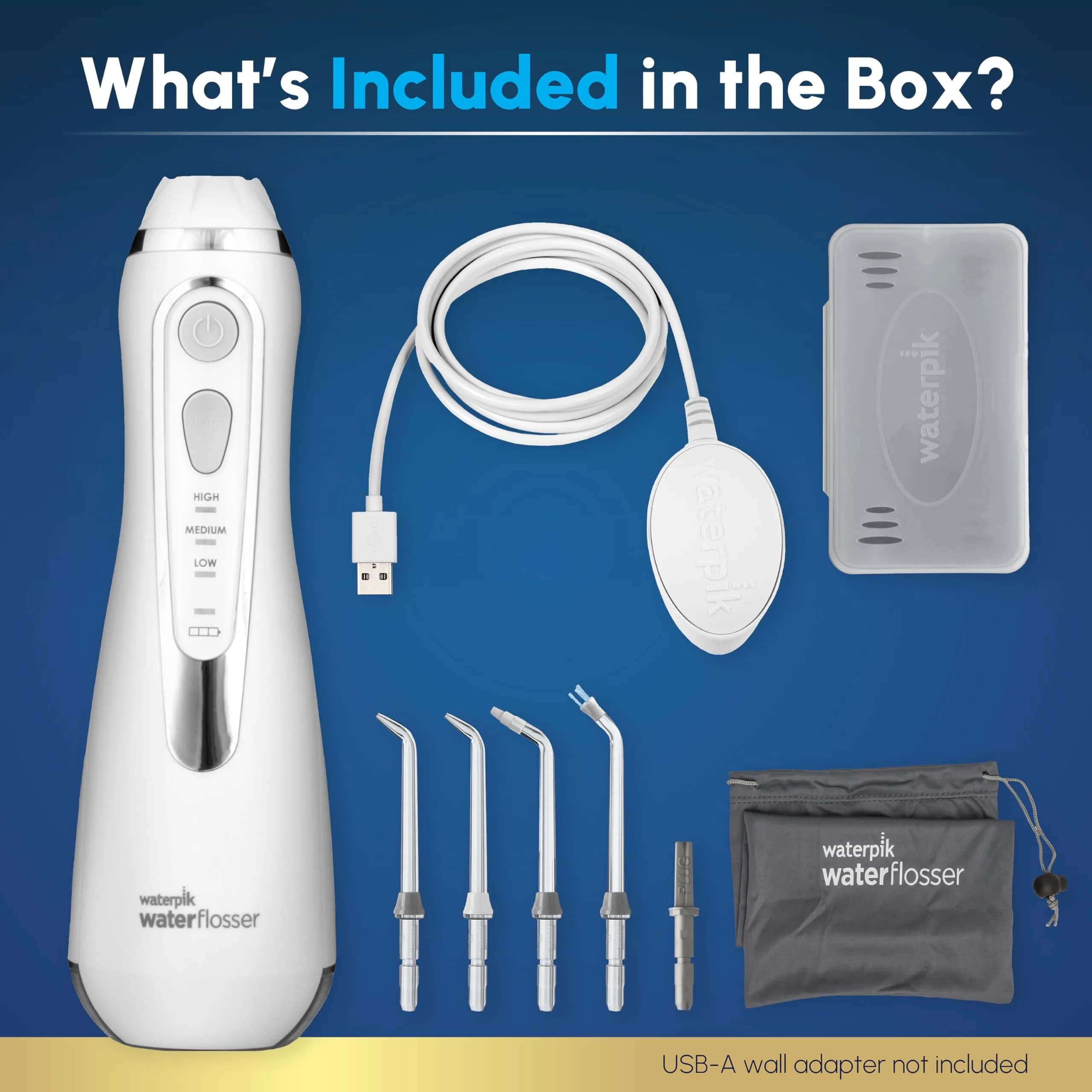 Waterpik Cordless Advanced Water Flosser WP-580 White | ADA Accepted Oral Irrigator for Travel & Daily Use - view 4