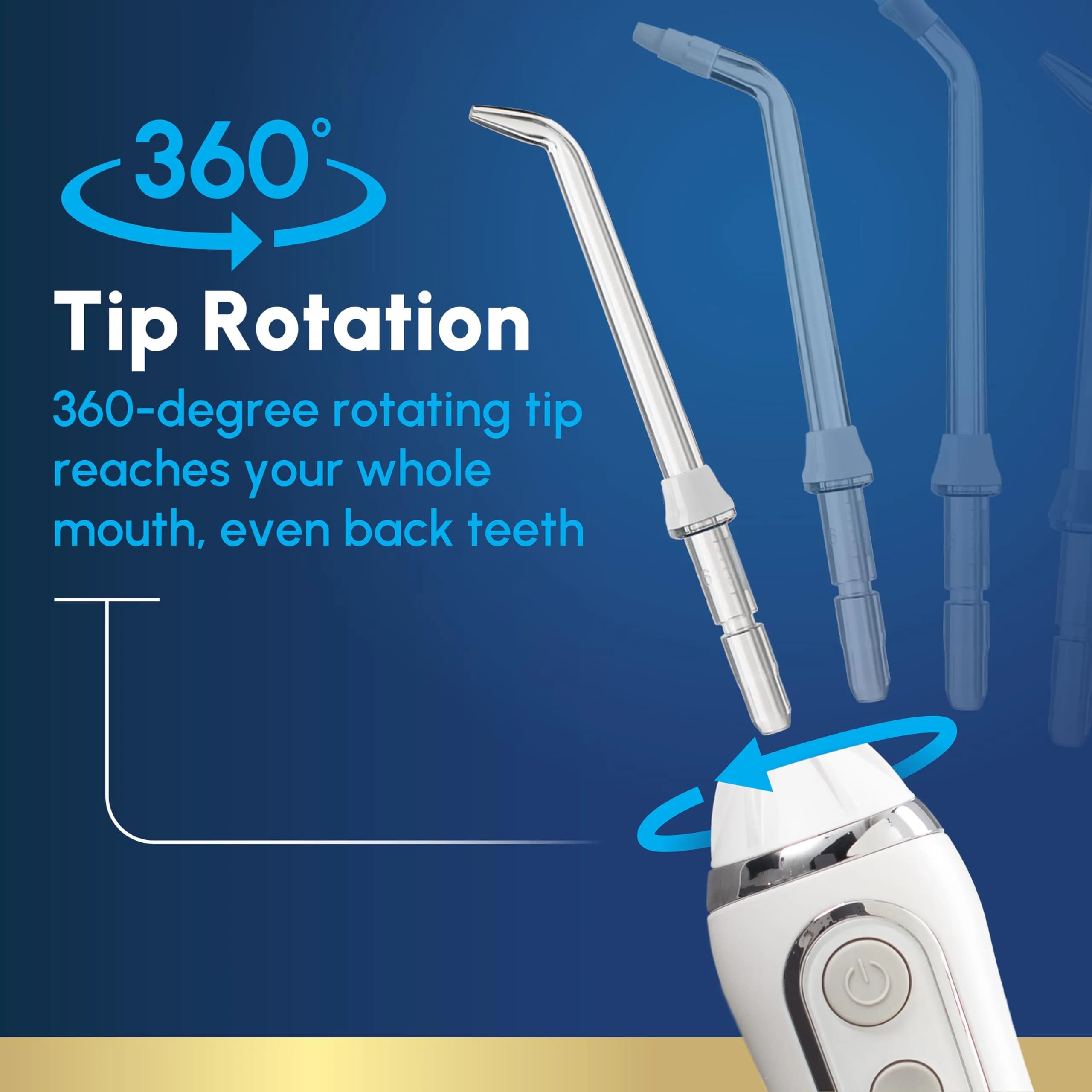 Waterpik Cordless Advanced Water Flosser WP-580 White | ADA Accepted Oral Irrigator for Travel & Daily Use - view 6