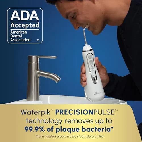 Waterpik Cordless Advanced Water Flosser WP-580 White | ADA Accepted Oral Irrigator for Travel & Daily Use thumbnail 3