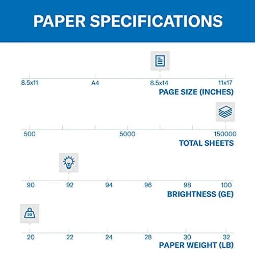 Hammermill Printer Paper, 20 lb Copy Paper, 8.5 x 14 Legal Size, 92 Bright, 150,000 Sheets | Jam-Free Guarantee thumbnail 2