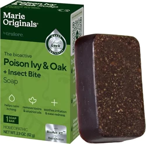 Marie Originals Poison Ivy Soap Bar | All Natural Poison Ivy Treatment | Anti-Itch Skin Cleanser Bar Wash for Poison Ivy, Poison Oak & Sumac | Soothes & Relieves Rashes | 2.9 Ounces thumbnail 1
