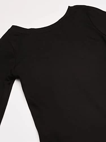French Toast Big Girls' Long Sleeve V-Neck Tee, Black, XL (14/16) | Casual Polyblend Jersey for Daily Wear thumbnail 3