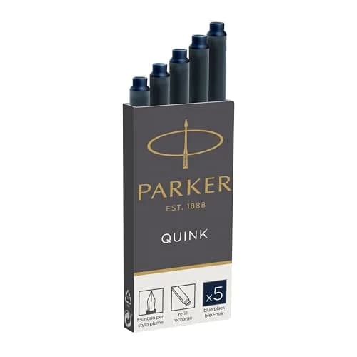Parker Quink Fountain Pen Ink Refills Box of 5 | Smooth Blue-Black Ink Flow thumbnail 6