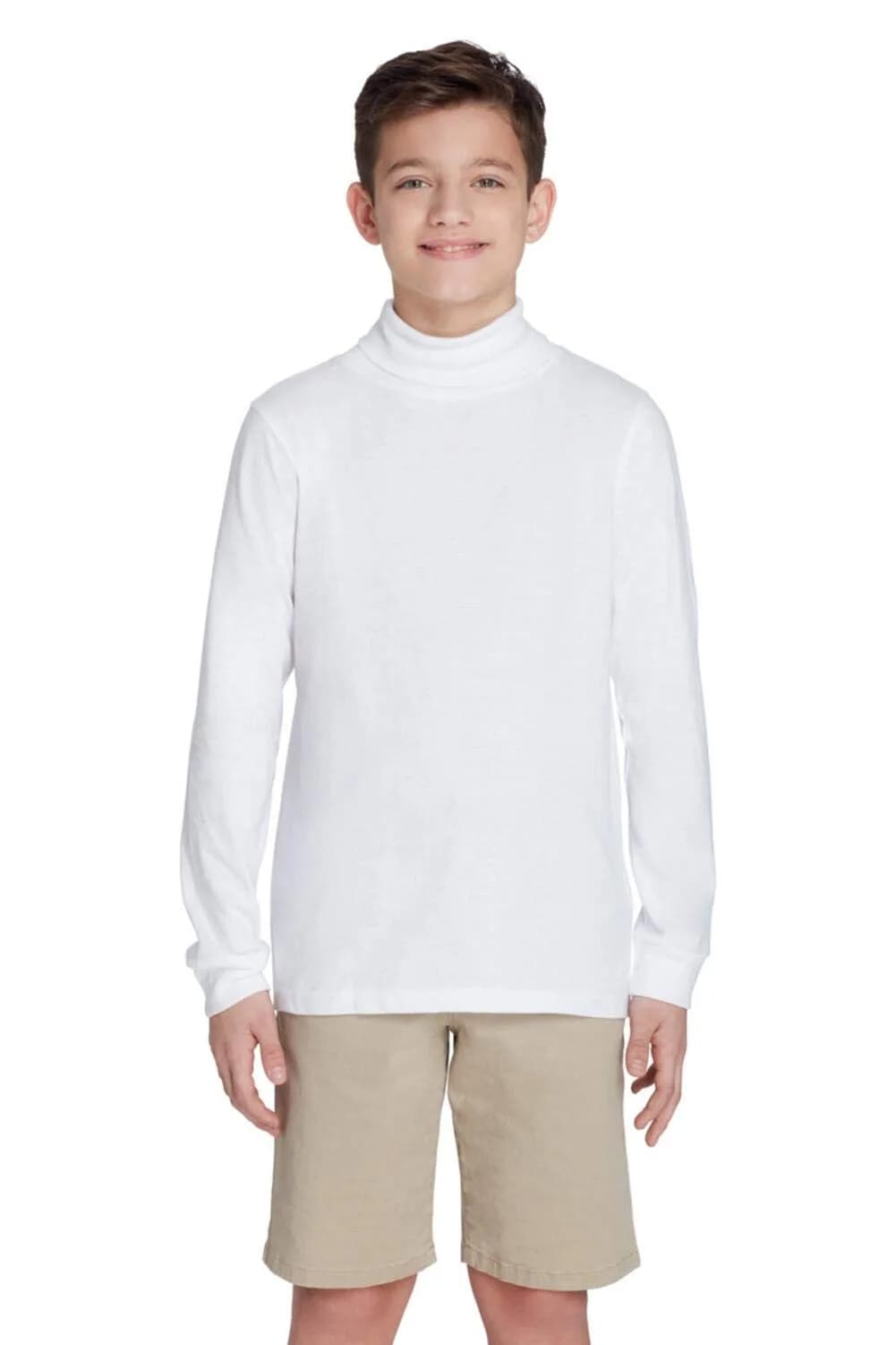 French Toast Boys Turtleneck T Shirt, White, 14 US | Soft Cotton, School Style, Regular Fit