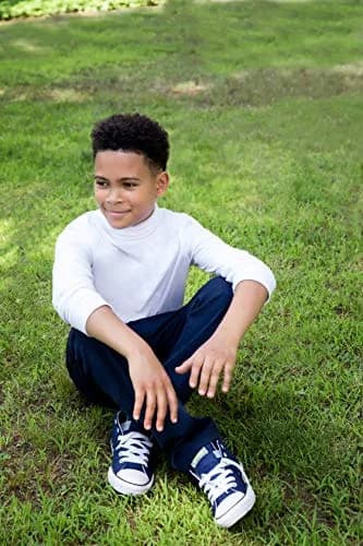 French Toast Boys Turtleneck T Shirt, White, 14 US | Soft Cotton, School Style, Regular Fit thumbnail 2
