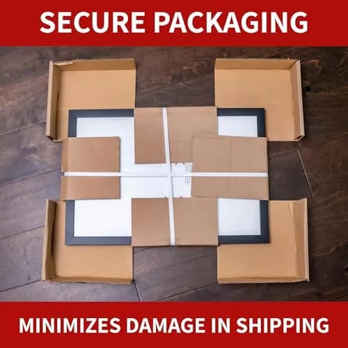 Poster Palooza 12x17 Frame Silver Modern Solid Wood Picture Frame | 0.75 Inch Moulding Width | with UV Acrylic Plexiglass, Foam Board Backing & Hanging Hardware Included thumbnail 6