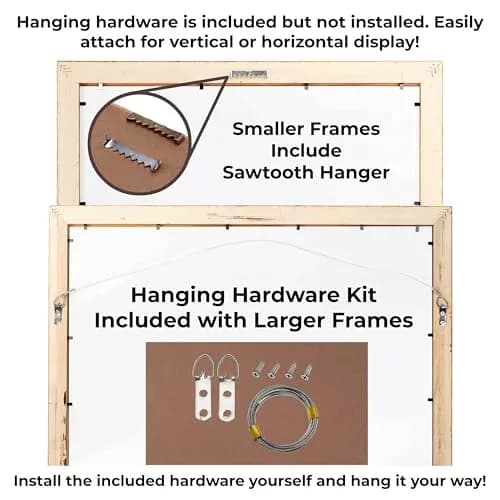 Poster Palooza 12x17 Frame Silver Modern Solid Wood Picture Frame | 0.75 Inch Moulding Width | with UV Acrylic Plexiglass, Foam Board Backing & Hanging Hardware Included thumbnail 7