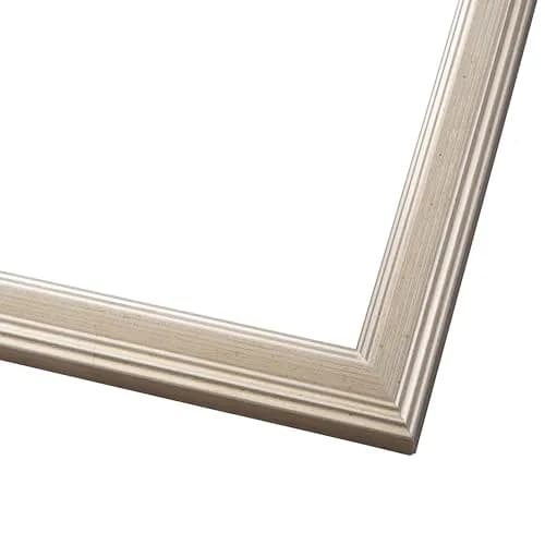 Poster Palooza 12x17 Frame Silver Modern Solid Wood Picture Frame | 0.75 Inch Moulding Width | with UV Acrylic Plexiglass, Foam Board Backing & Hanging Hardware Included thumbnail 3