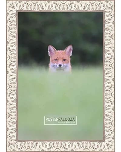 Poster Palooza 12x17 Frame Gold Ornate Whitewashed Wood | UV Acrylic, Foam Back, Hardware Included thumbnail 3