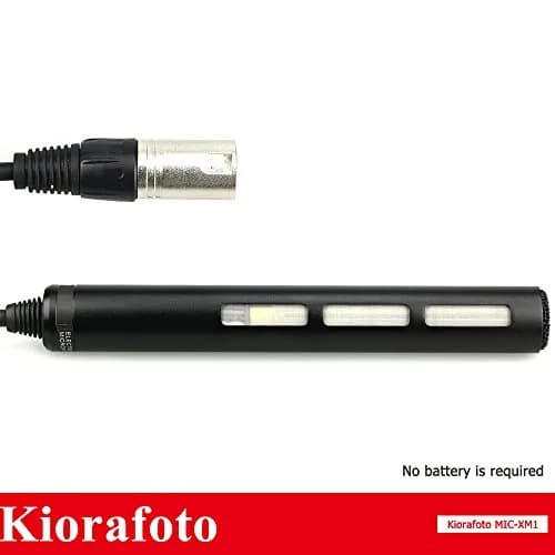 Kiorafoto Microphone for Camcorder & Camera | Directional XLR, Phantom Power, Wind Muff (22.5 in³, Black) thumbnail 6