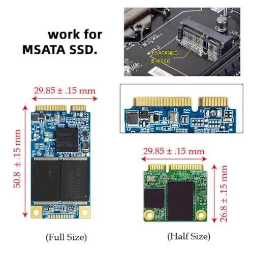 chenyang mSATA Mini SATA SSD to IDE 44Pin 2.5 inch Hard Disk Case Enclosure Box White for Laptop | Compatible with 50mm mSATA SSD thumbnail 3