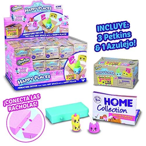 Shopkins Happy Places 56193 3 Petkins & Tile Set | DIY Scene Builder for Kids thumbnail 6