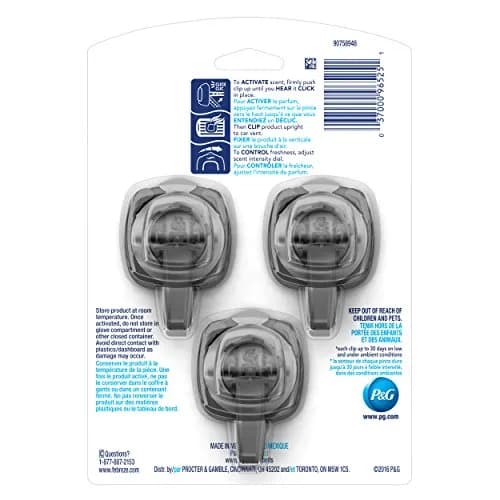 Febreze Car Vent Clip Air Freshener Gain Original 3 Pack | Odor Elimination & 30-Day Freshness Control thumbnail 2