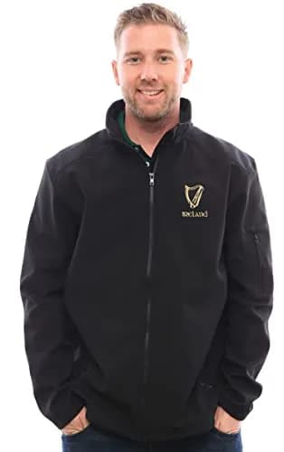 Dolmen Irish Harp Shell Jacket, Medium | Versatile Black Irish Touch thumbnail 1