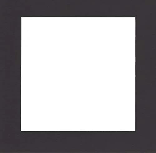 bux1 picture matting 16x16 Square Black Picture Mats with White Core | Bevel Cut for 12x12 Pictures (70-120c) thumbnail 1