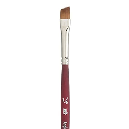 Princeton Velvetouch Series 3950 Angle Shader Paint Brush 0.64 cm (1/4 Inch) | Multi-Media Artist Brush for Acrylic, Oil, Watercolor thumbnail 2