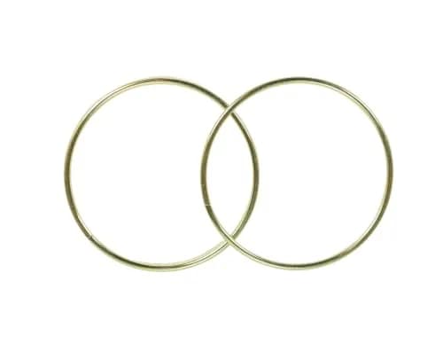 Pepperell Crafts 3 Inch Brass Metal Craft Macrame Rings (10-Pack, Gold) | 7.62 cm Diameter thumbnail 3