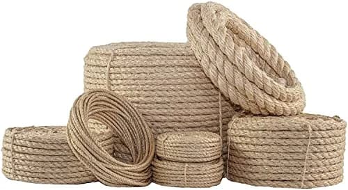SGT KNOTS Twisted Sisal Rope, Natural Fiber for DIY & Crafts, 1/2 inch x 50 feet (15.24 m) | Heavy Duty & Water Resistant thumbnail 1