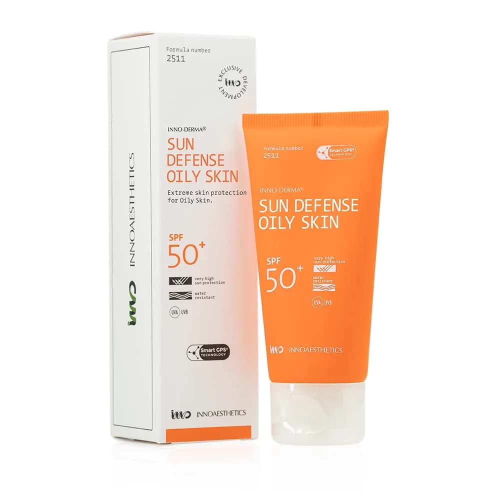 Inno-Derma Sun Defense Sunblock UVP 50+ Oily/Combination Skin 59ml (2.03 Fl Oz) | Broad Spectrum SPF 50+ Protection — 2.03 Fl Oz