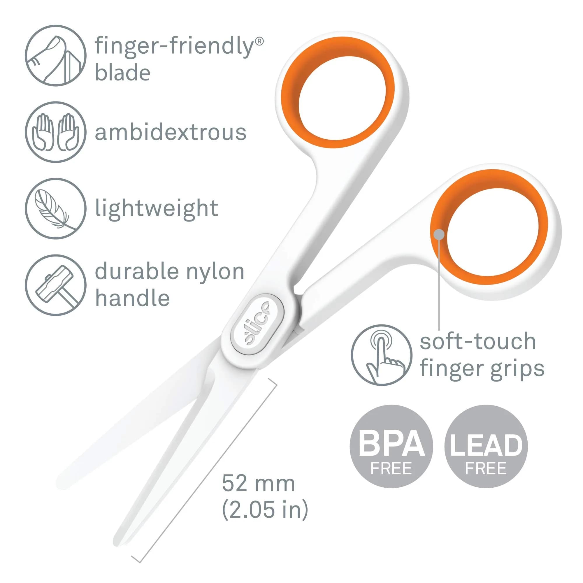 Slice 10544 Ceramic Scissors 14.15cm (5.57in) | Finger-Friendly Safety Blade - view 6