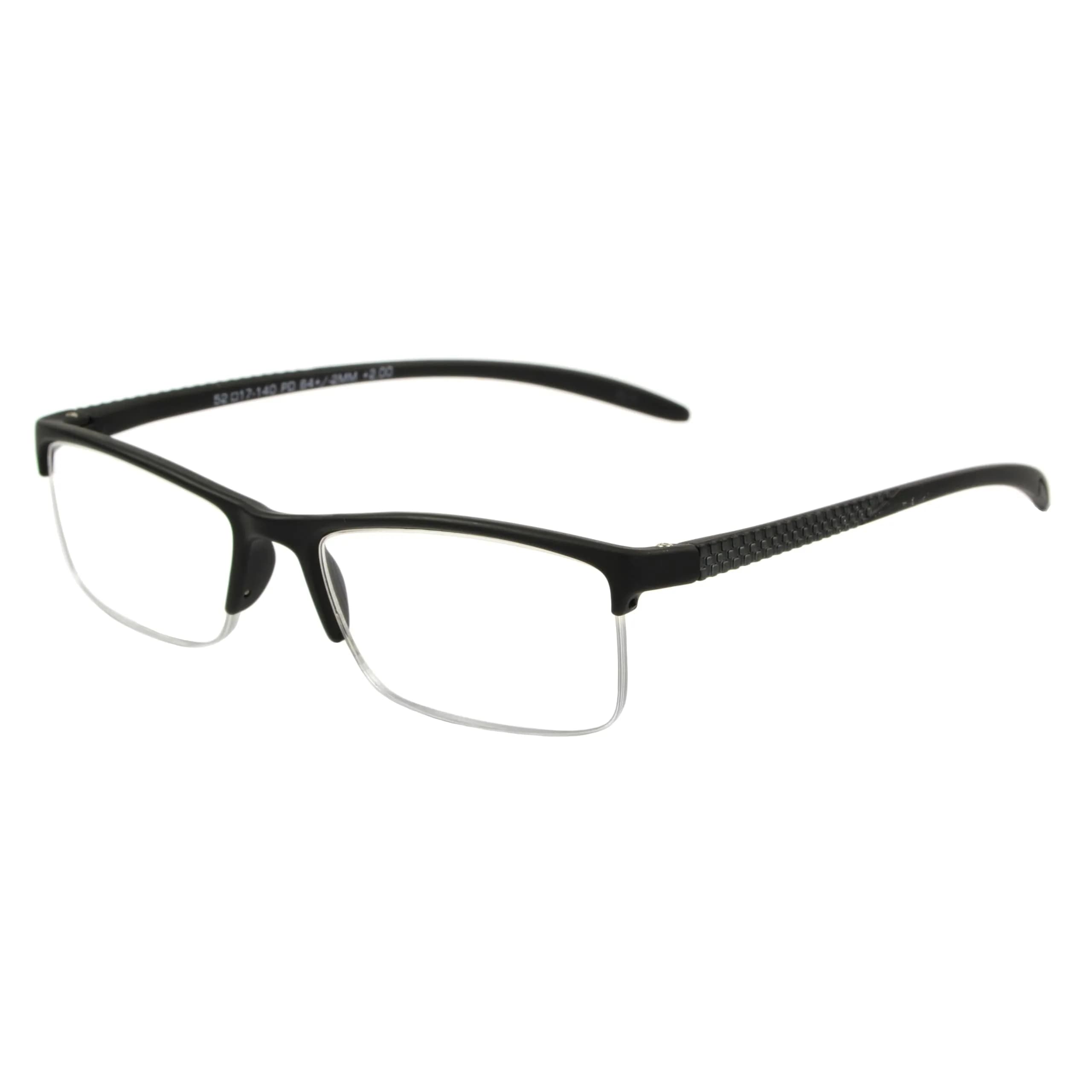 Foster Grant Paolo Reading Glasses +2.0 Diopters 59mm Lens Width | Rectangular Semi-Rimless - main product image