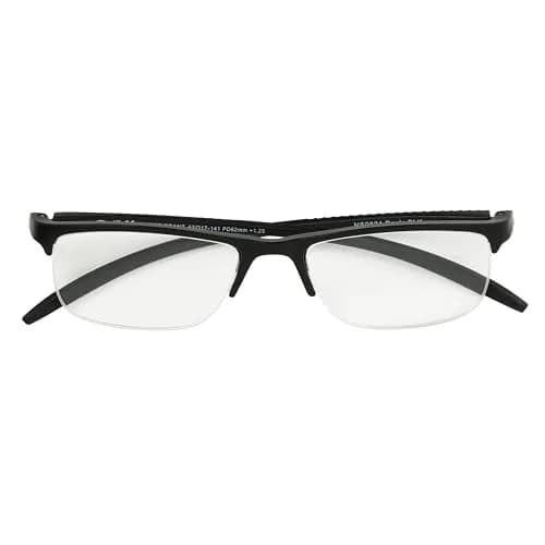 Foster Grant Paolo Rectangular Reading Glasses 59mm +1.75 | Matte Black Metal Brow & Rubberized Temples thumbnail 3