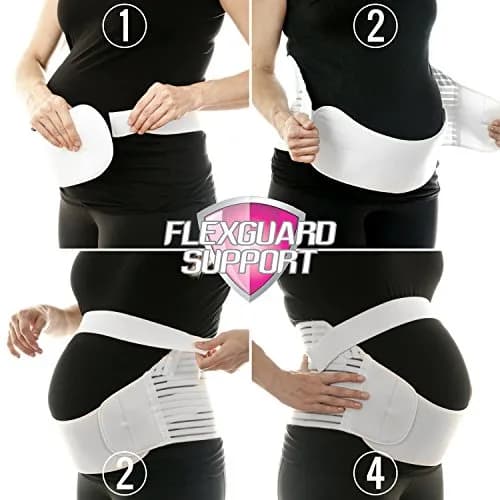 FlexGuard Pregnancy Belly Support Band - Maternity Belt & Brace for Pregnant Women, Fully Adjustable, Plus Size XL, Supports Pelvic & Back Pain Relief thumbnail 5