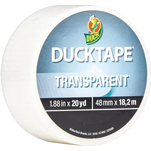 Duck Transparent Duct Tape 1.88 in. x 20 yd. (5.64 m) | Clear Adhesive Tape for Repairs and Crafts thumbnail 1