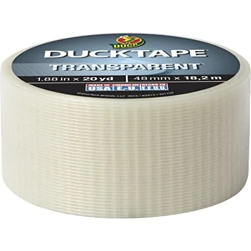 Duck Transparent Duct Tape 1.88 in. x 20 yd. (5.64 m) | Clear Adhesive Tape for Repairs and Crafts thumbnail 2