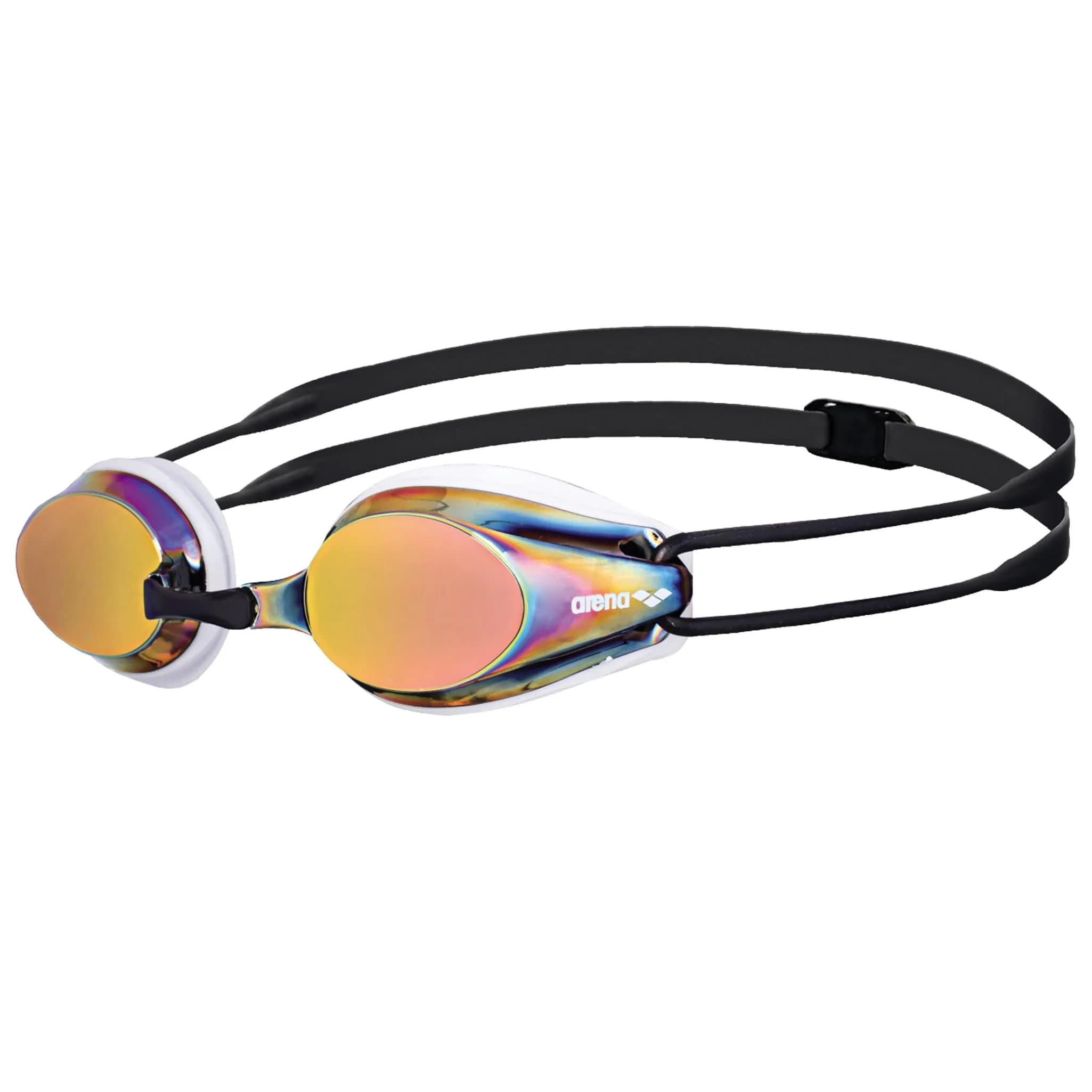 ARENA Tracks Unisex Adult Mirrored Racing Swim Goggles - White / Red Copper / Black - main product image