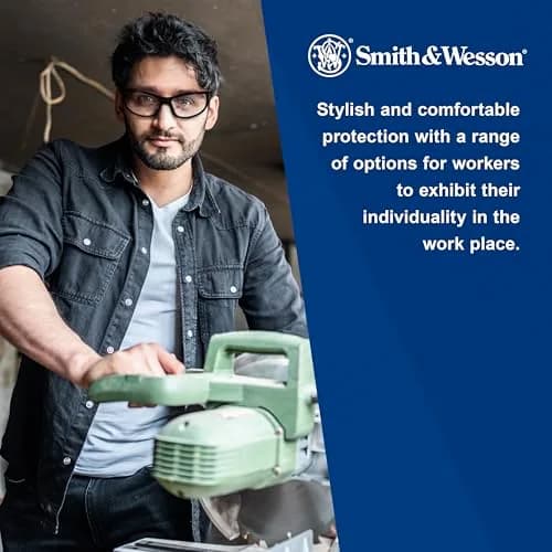 Smith & Wesson Elite Safety Glasses (21303) Smoke Lenses Black Frame | ANSI Z87.1+ Certified thumbnail 2