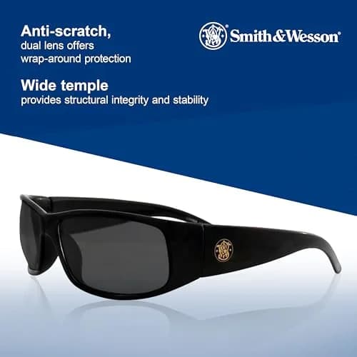 Smith & Wesson Elite Safety Glasses (21303) Smoke Lenses Black Frame | ANSI Z87.1+ Certified thumbnail 3