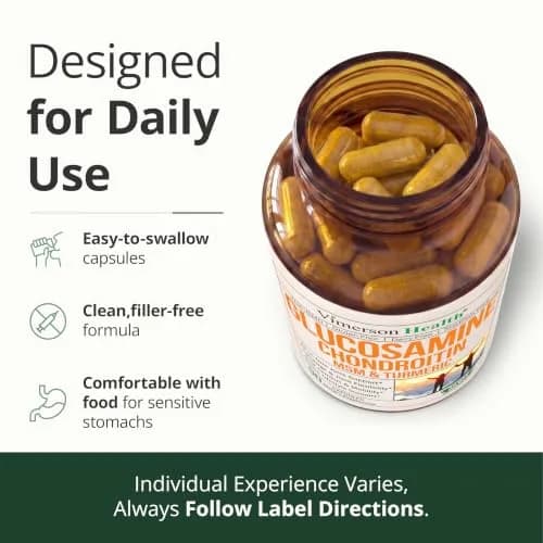 Vimerson Health Glucosamine Chondroitin MSM Joint Support Supplement 90 Capsules | Supports Cartilage, Joint Health & Flexibility thumbnail 9