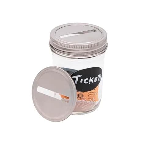 Mason Jar Lifestyle Stainless Steel Coin Slot Bank Lid Inserts Regular Mouth | Rustproof & Dishwasher Safe thumbnail 6