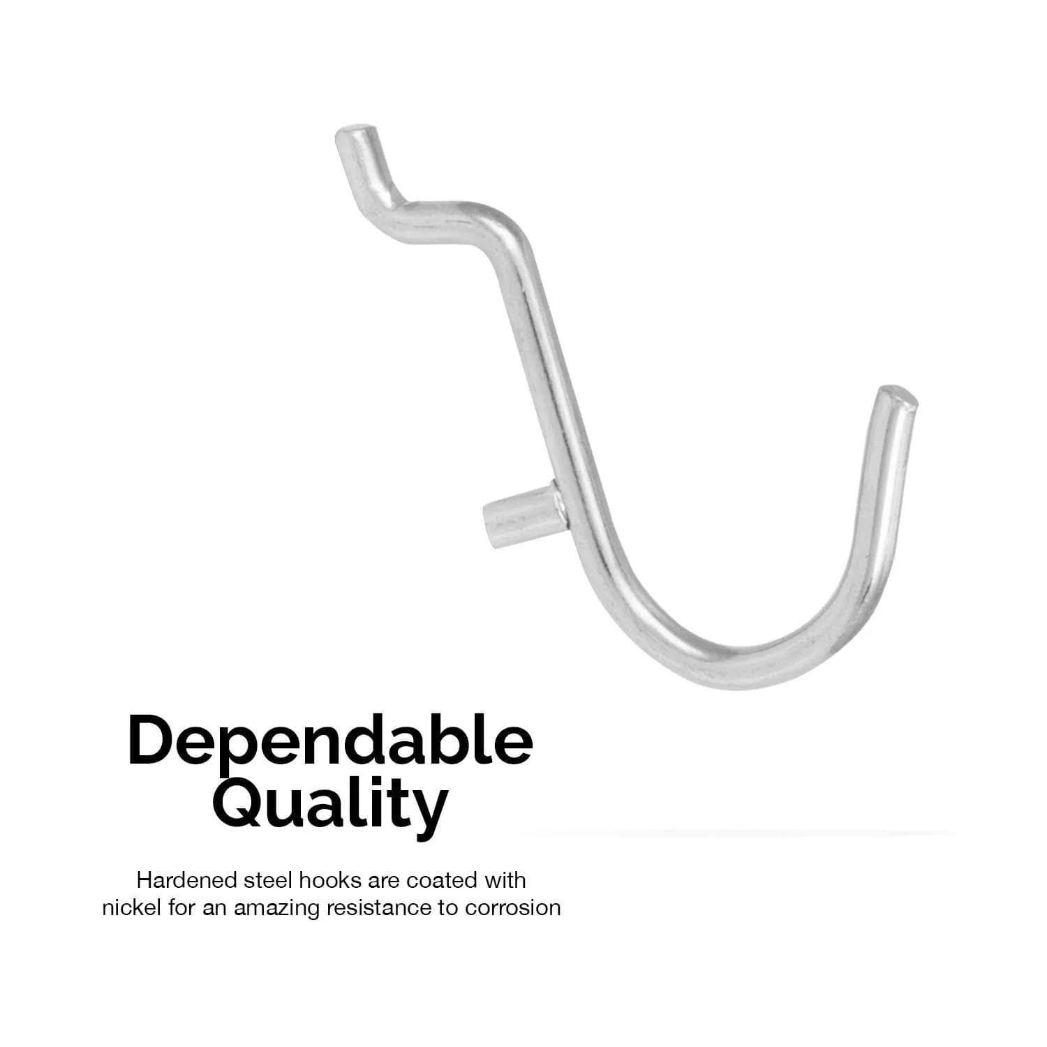 Hiltex 2-Pack 50-Piece Heavy Duty Pegboard Hooks Assortment Set for Tools & Garage Organization - view 2