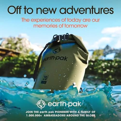 Earth Pak 10L Waterproof Dry Bag Yellow | Roll Top Dry Sack for Kayaking, Boating, Paddleboarding thumbnail 9