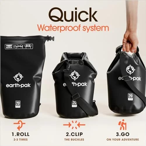 Earth Pak 20L Waterproof Dry Bag Roll Top Sack | 20L (0.7 cu ft) thumbnail 5