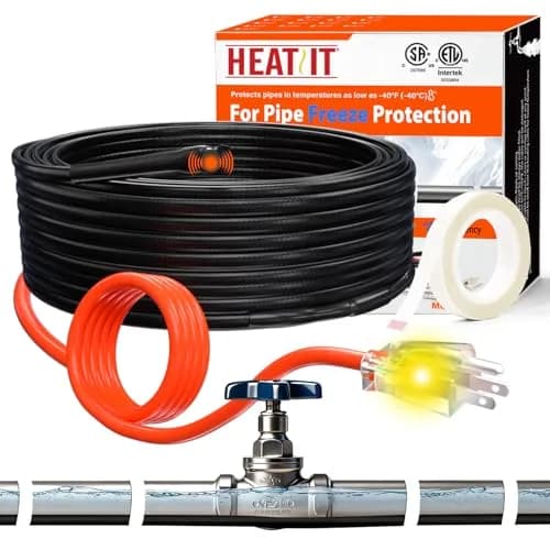 HEATIT 9FT Water Pipe Heat Tape | 120V, 7W/ft, CSA & ETL Certified, Easy Install, Safe & Durable (70-120 chars) thumbnail 1