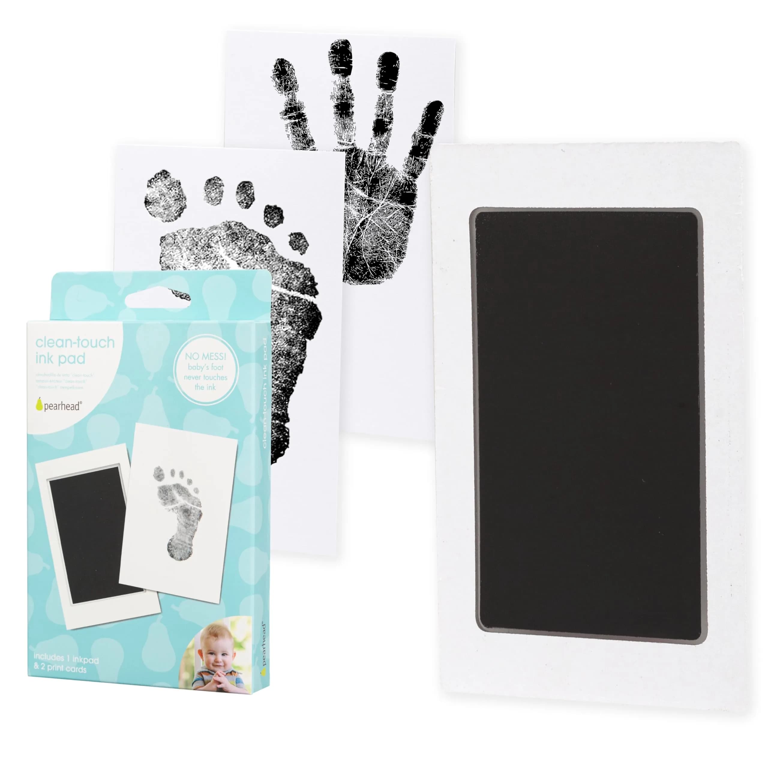 Pearhead Inkless Baby Hand and Footprint Kit | Mess-Free Clean Touch Ink Pad for Newborn Keepsake, Zero Ink on Skin, 2.25" x 3.5" Prints - main product image