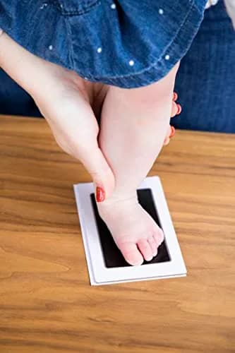 Pearhead Inkless Baby Hand and Footprint Kit | Mess-Free Clean Touch Ink Pad for Newborn Keepsake, Zero Ink on Skin, 2.25" x 3.5" Prints thumbnail 7